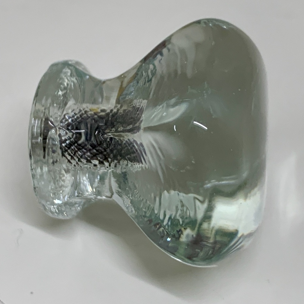 Early 20th Century Antique Hexagonal Faceted Clear Glass Door Drawer Knob